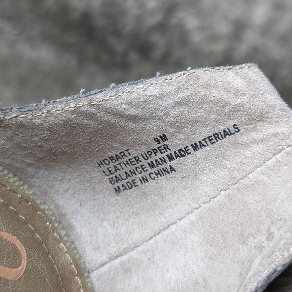 OTBT Hobart Wedge Tooled Leather Sandal Grey Women's 9 - Picture 9 of 10